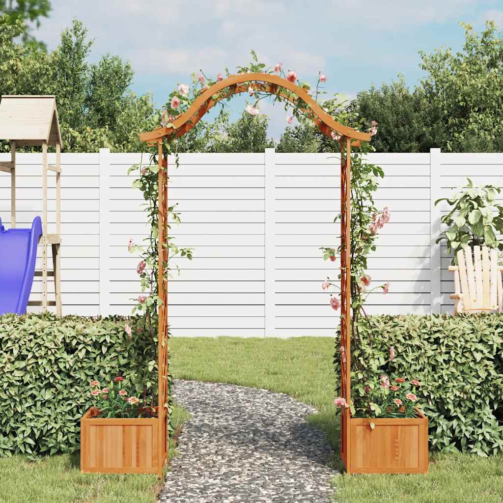 Garten-Pergola mit Blumenkasten Massivholz Tanne
