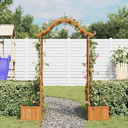 Garten-Pergola mit Blumenkasten Massivholz Tanne