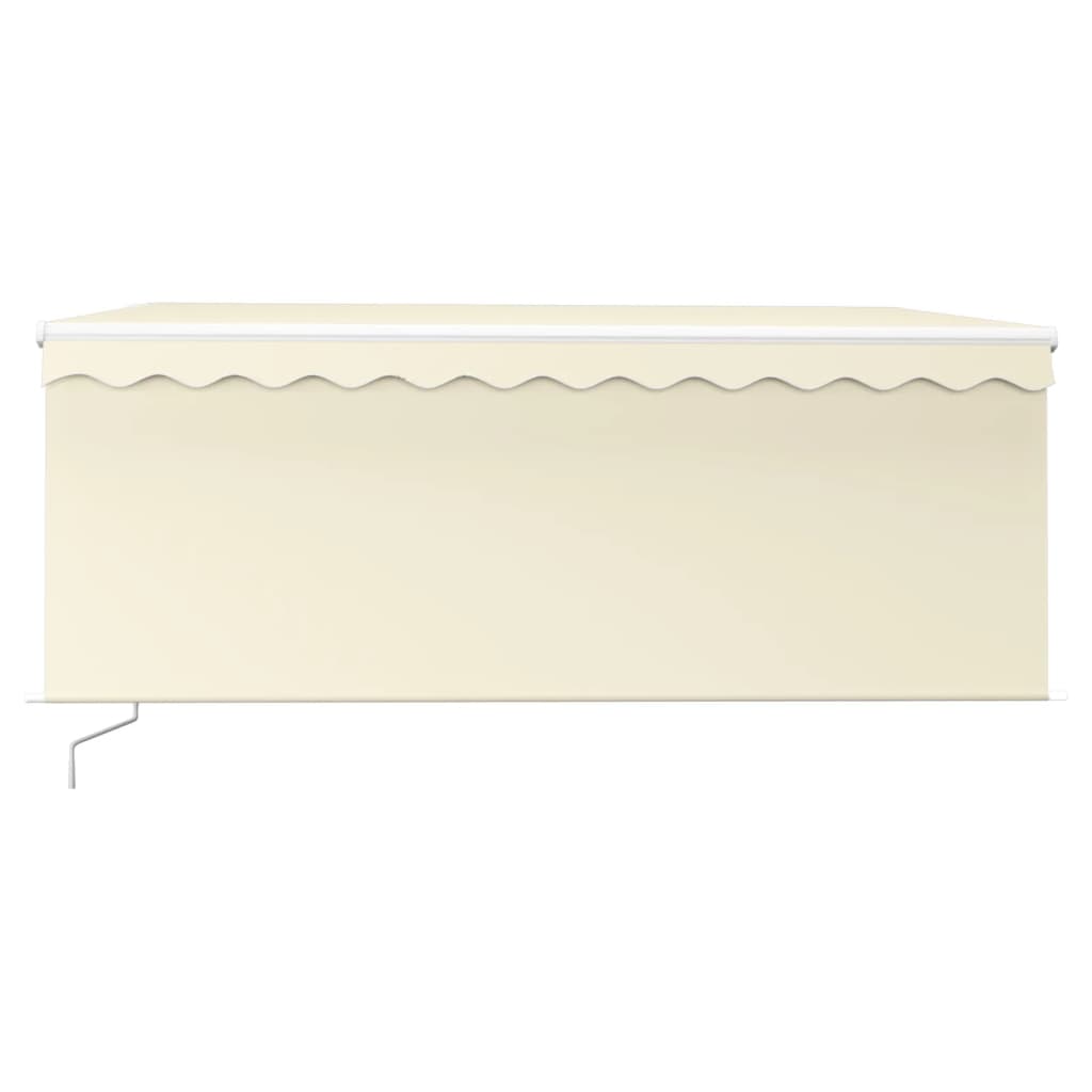Markise Manuell Einziehbar mit Rollo 3,5x2,5 m Creme