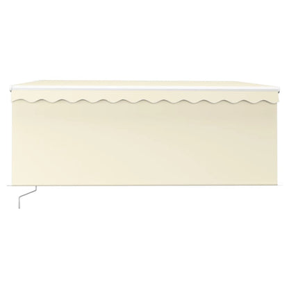 Markise Manuell Einziehbar mit Rollo 3,5x2,5 m Creme