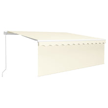 Markise Manuell Einziehbar mit Rollo 4x3 m Creme