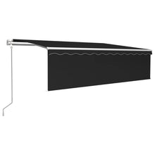 Markise Automatisch mit Rollo LED Windsensor 5x3m Anthrazit