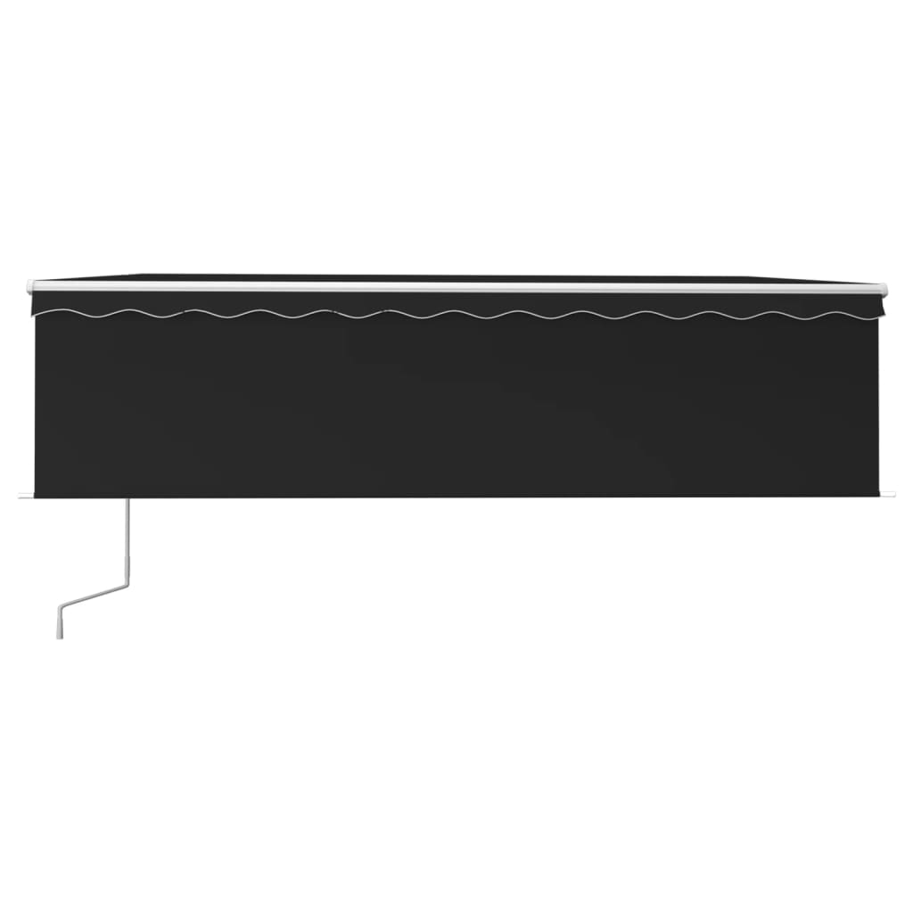 Markise Automatisch mit Rollo LED Windsensor 5x3m Anthrazit