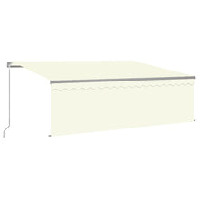 Markise Manuell Einziehbar mit Rollo 4x3 m Creme