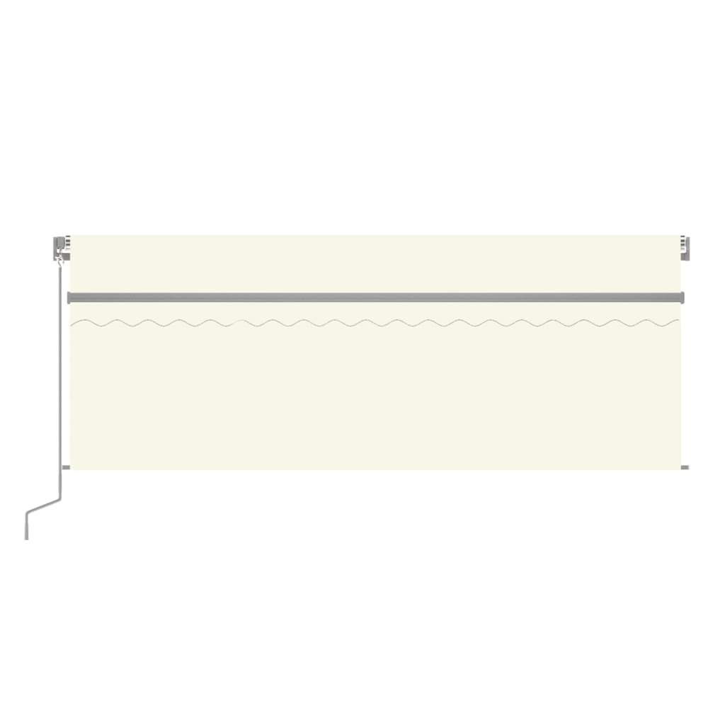 Markise Manuell Einziehbar mit Rollo 4x3 m Creme