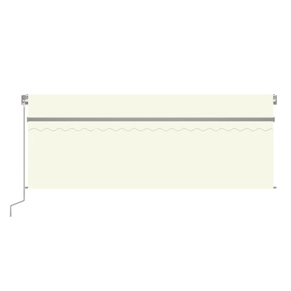 Markise Manuell Einziehbar mit Rollo 4x3 m Creme