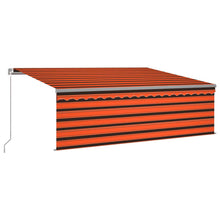 Markise Manuell Einziehbar mit Rollo 4,5x3 m Orange Braun
