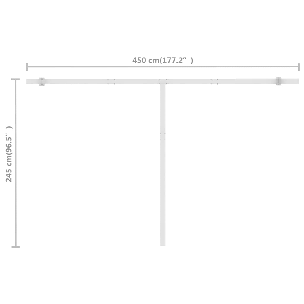 Standmarkise Einziehbar Handbetrieben 400x300 cm Anthrazit
