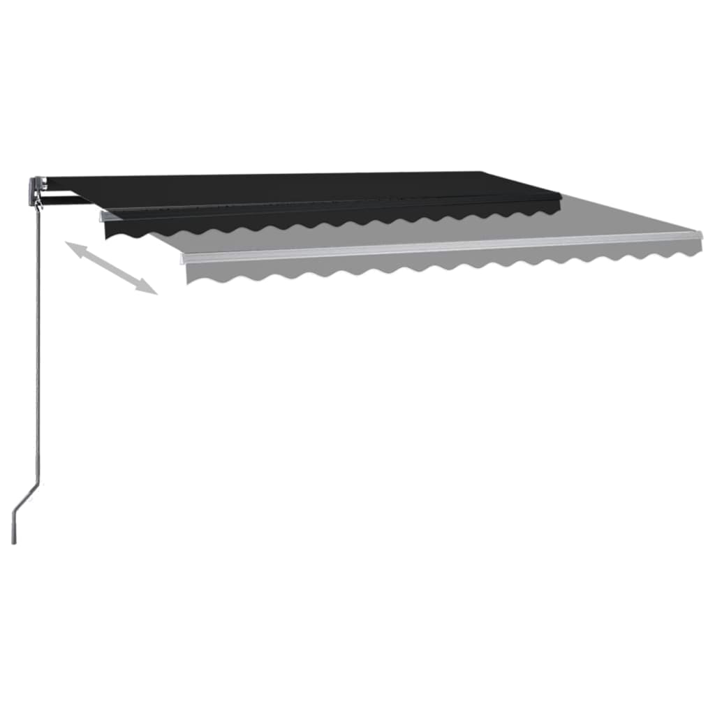 Automatische Markise mit LED & Windsensor 400x300 cm Anthrazit