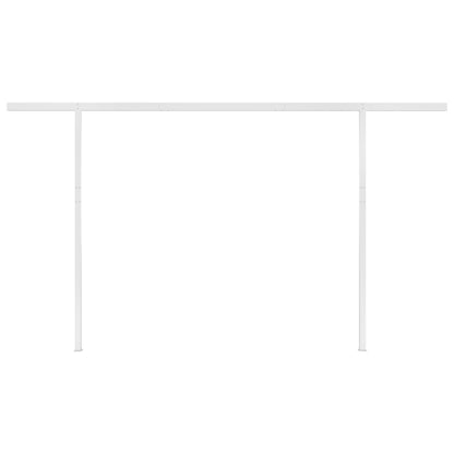 Markise Manuell Einziehbar mit Pfosten 4x3 m Anthrazit