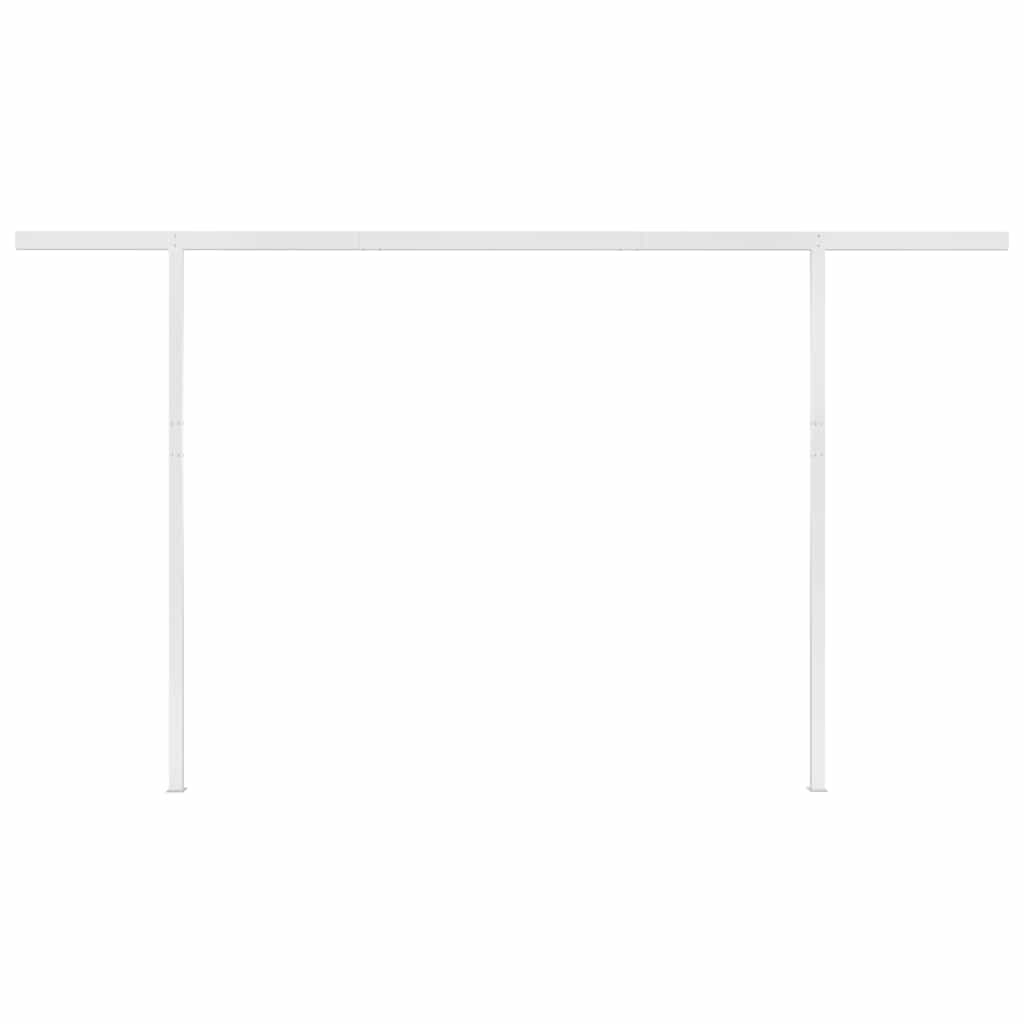 Markise Automatisch Einziehbar mit Pfosten 4x3 m Anthrazit