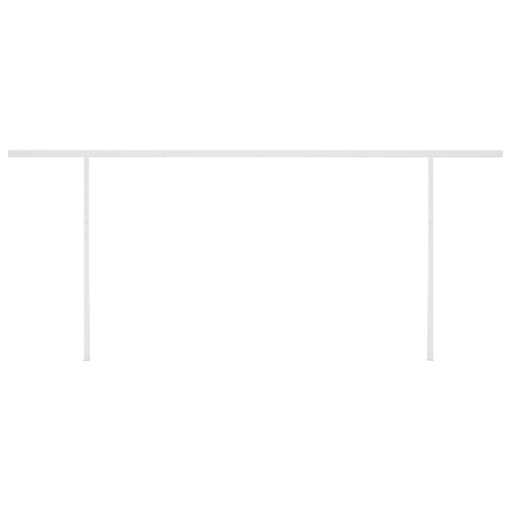 Markise Manuell Einziehbar mit LED 6x3,5 m Creme