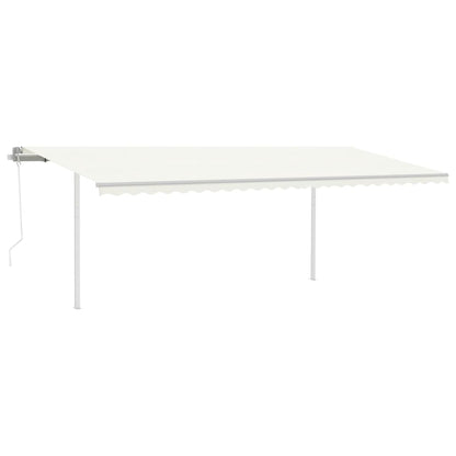 Automatische Markise mit LED & Windsensor 6x3,5 m Cremeweiß