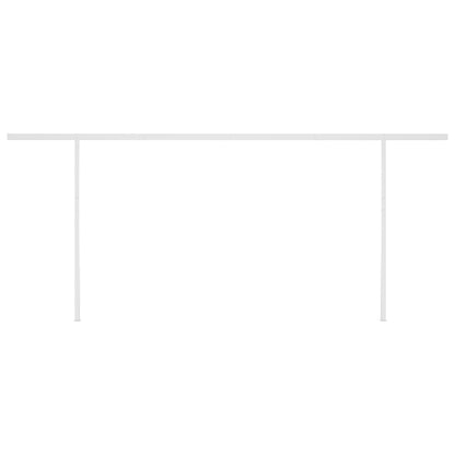 Automatische Markise mit LED & Windsensor 6x3,5 m Cremeweiß