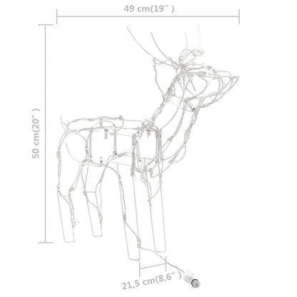3-tlg. LED-Rentiere Set Weihnachtsdeko 229 LEDs