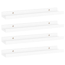 Wandregale 4 Stk. Weiß 40x9x3 cm