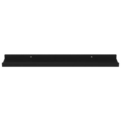 Wandregale 4 Stk. Schwarz 60x9x3 cm