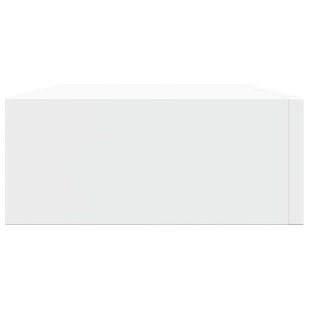 Wandregal mit Schublade Weiß 40x23,5x10 cm MDF