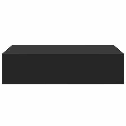 Wandregal mit Schublade Schwarz 40x23,5x10 cm MDF