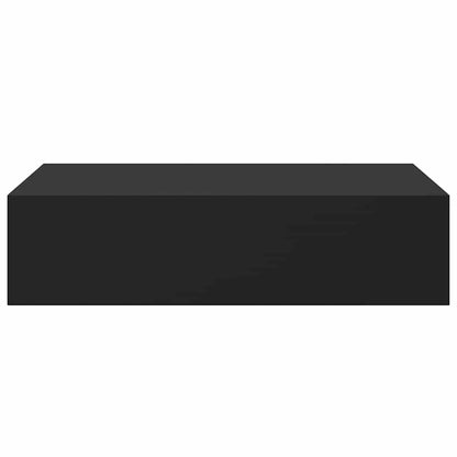Wandregale mit Schubladen 2 Stk. Schwarz 40x23,5x10 cm MDF