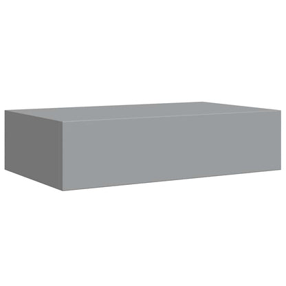 Wandregale mit Schubladen 2 Stk. Grau 40x23,5x10 cm MDF