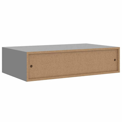 Wandregale mit Schubladen 2 Stk. Grau 40x23,5x10 cm MDF
