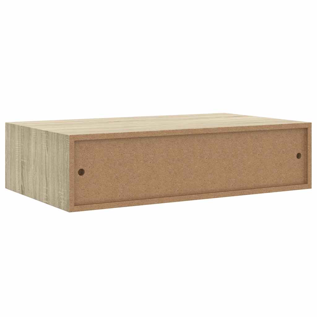 Wandregale mit Schubladen 2 Stk. Eichen-Optik 40x23,5x10 cm MDF