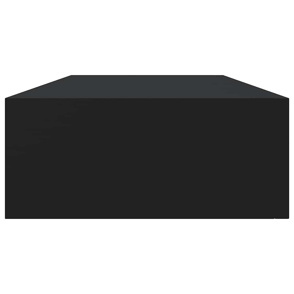 Wandregal mit Schublade Schwarz 60x23,5x10 cm MDF