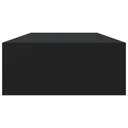 Wandregal mit Schublade Schwarz 60x23,5x10 cm MDF