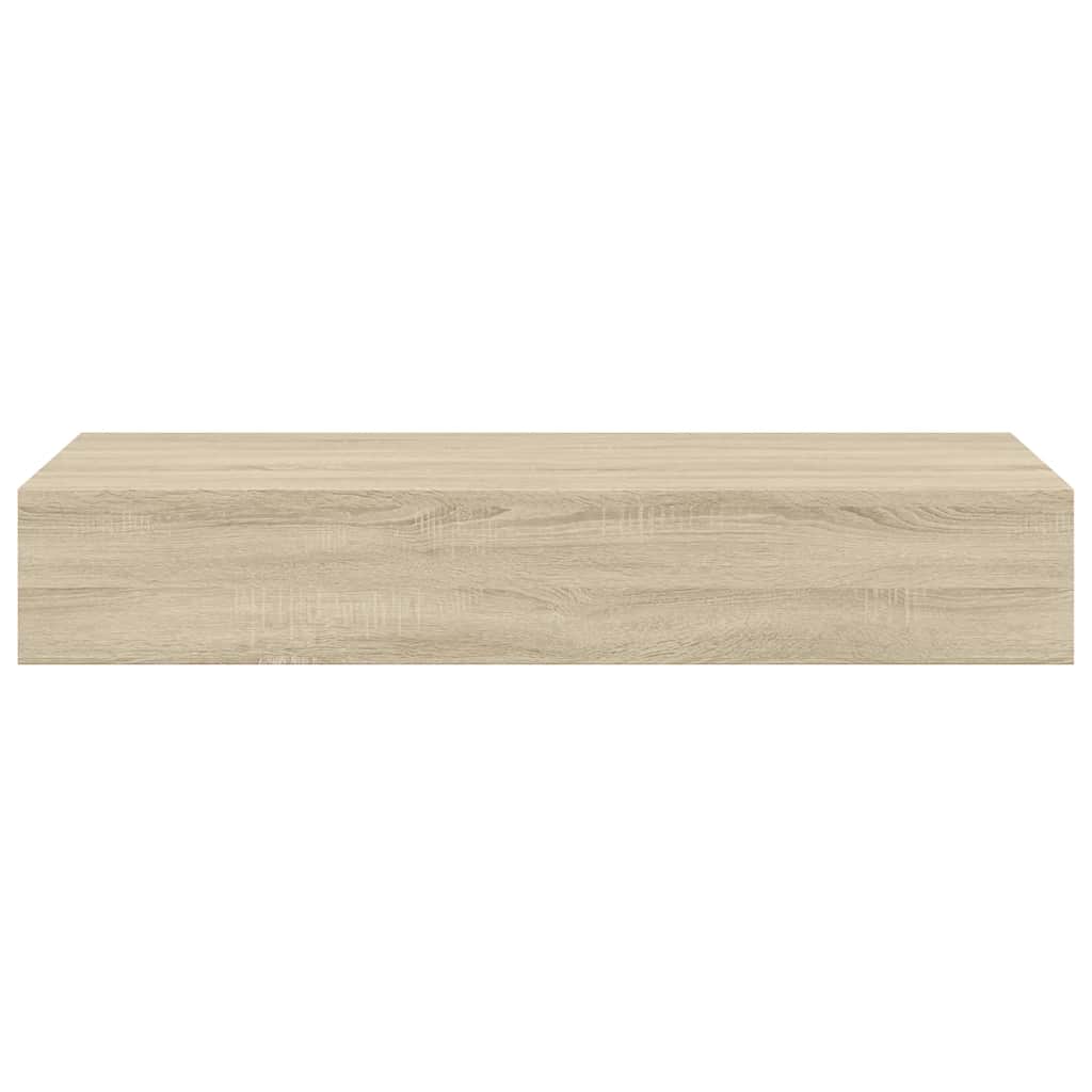 Wandregal mit Schublade Eichen-Optik 60x23,5x10 cm MDF