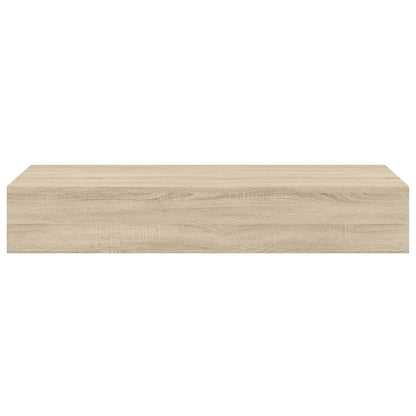 Wandregal mit Schublade Eichen-Optik 60x23,5x10 cm MDF