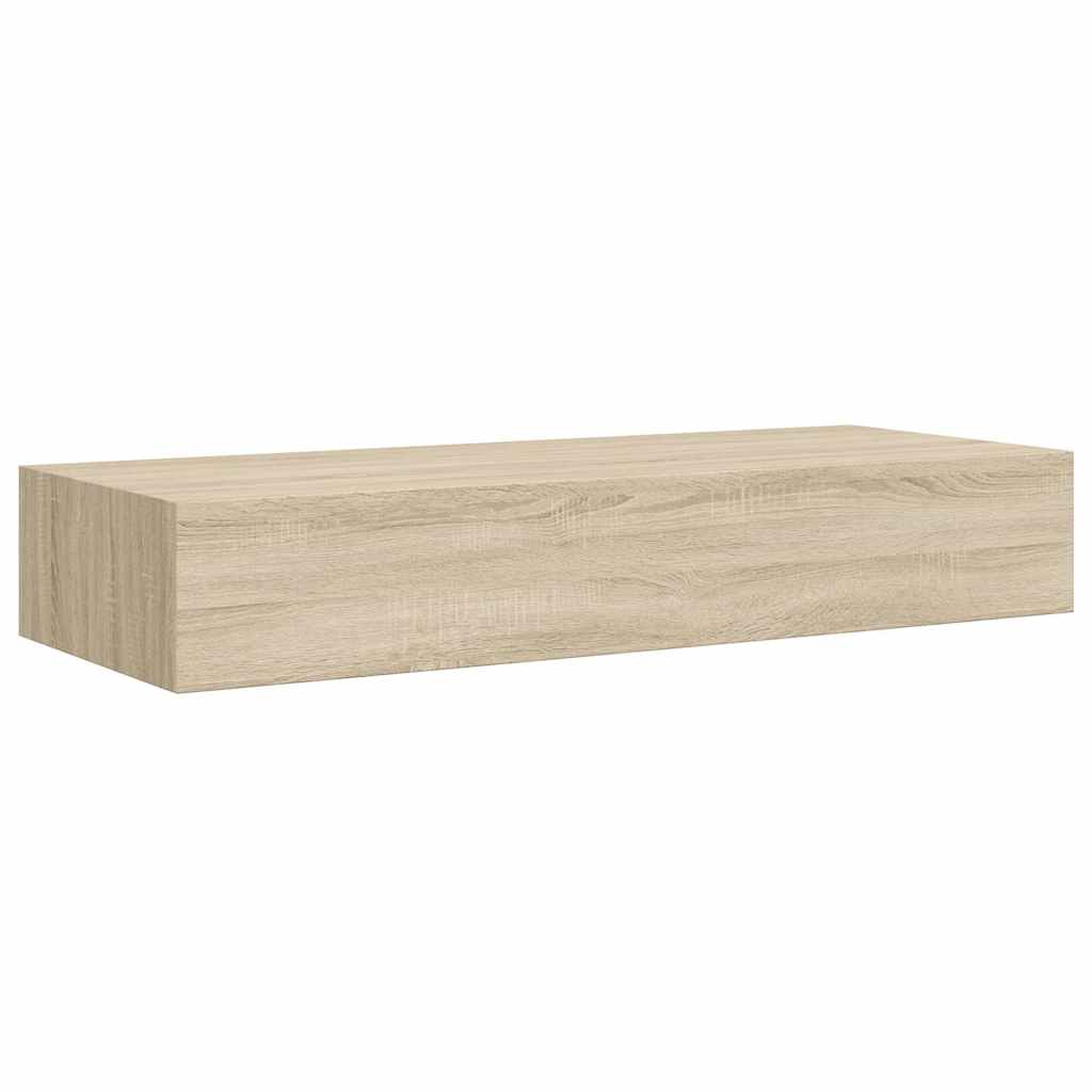 Wandregale mit Schubladen 2 Stk. Eichen-Optik 60x23,5x10 cm MDF