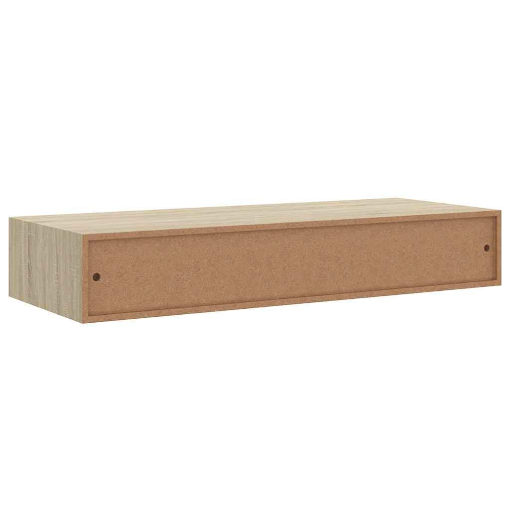 Wandregale mit Schubladen 2 Stk. Eichen-Optik 60x23,5x10 cm MDF