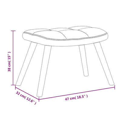 Schaukelstuhl mit Hocker Samt Rosa