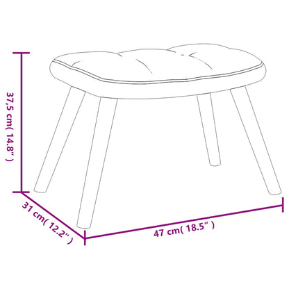 Schaukelstuhl mit Hocker Samt Schwarz