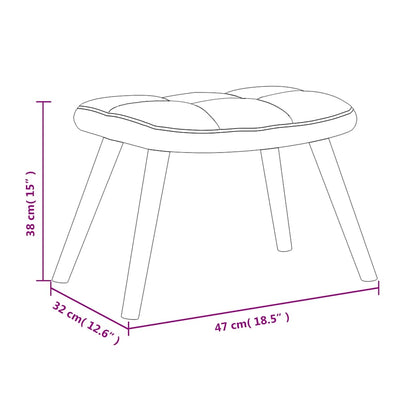 Schaukelstuhl mit Hocker Senfgelb Samt