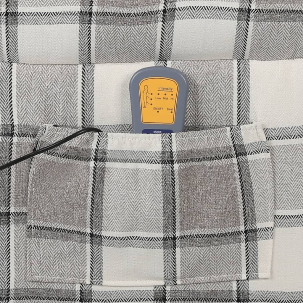 Massagesessel Verstellbar Grau Stoff Hellgrau