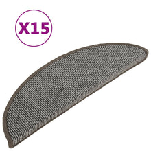 Stufenmatten 15 Stk. 56x17x3 cm Grau Halbrund