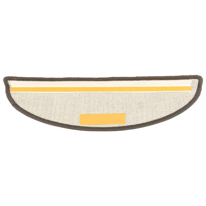 Stufenmatten 15 Stk. 56x17x3 cm Grau Halbrund