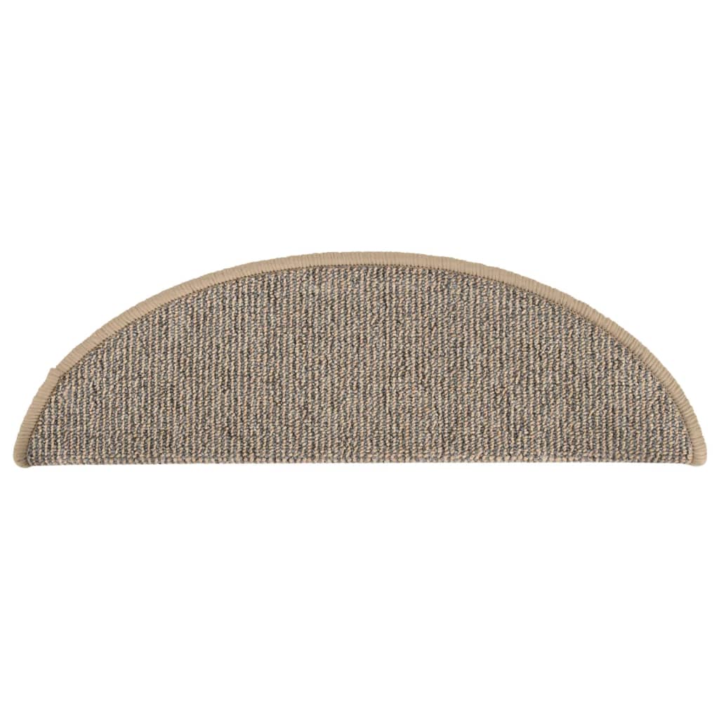 Stufenmatten 15 Stk. 56x17x3 cm Braun Halbrund