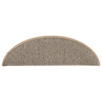 Stufenmatten 15 Stk. 56x17x3 cm Braun Halbrund