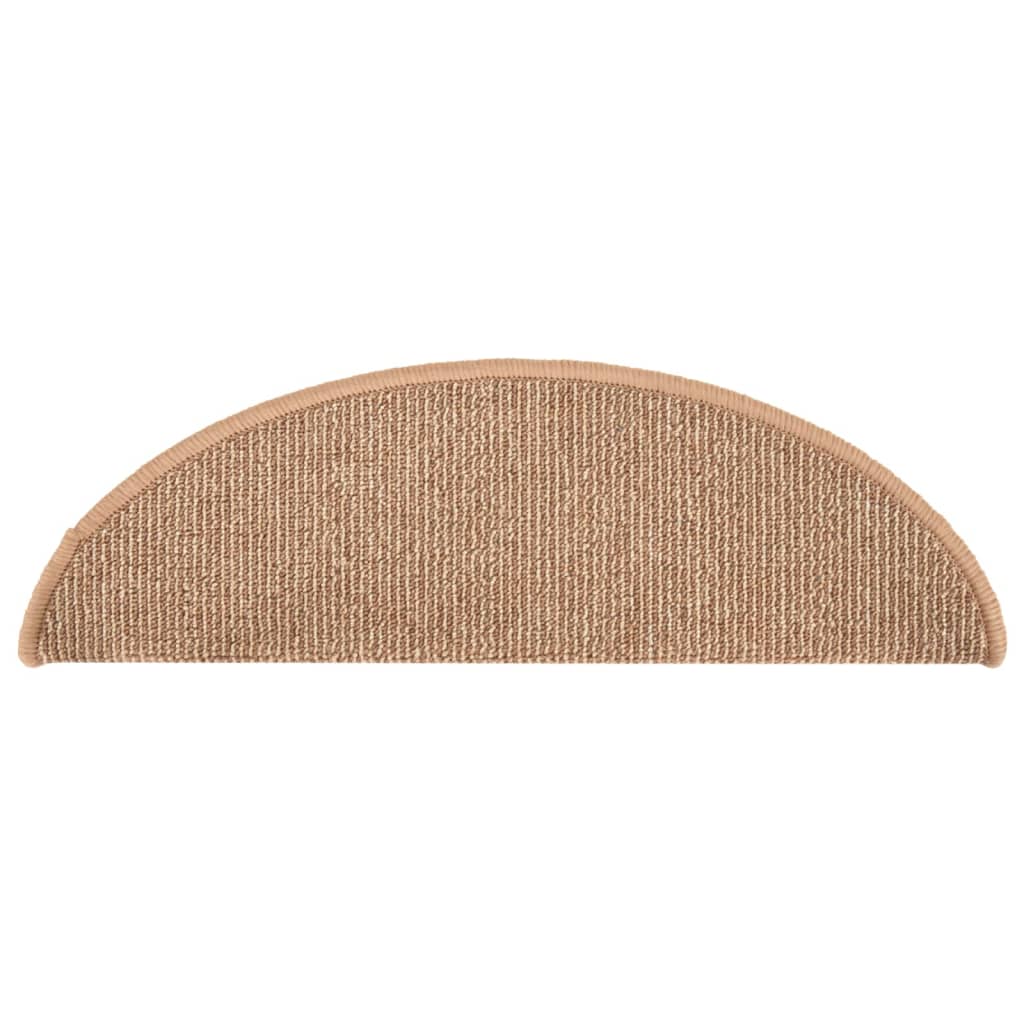 Stufenmatten 15 Stk. 56x17x3 cm Hellbraun Halbrund