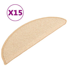 Stufenmatten 15 Stk. 56x17x3 cm Creme Halbrund