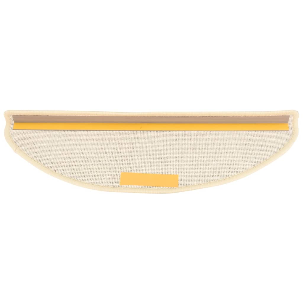 Stufenmatten 15 Stk. 65x21x4 cm Weiß und Braun Halbrund Groß