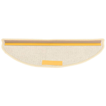 Stufenmatten 15 Stk. 65x21x4 cm Weiß und Braun Halbrund Groß