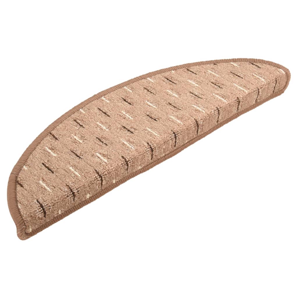 Treppenmatten 15 Stk. Braun 65x21x4 cm