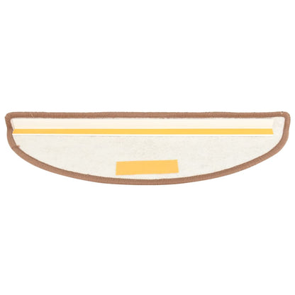 Treppenmatten 15 Stk. Braun 65x21x4 cm