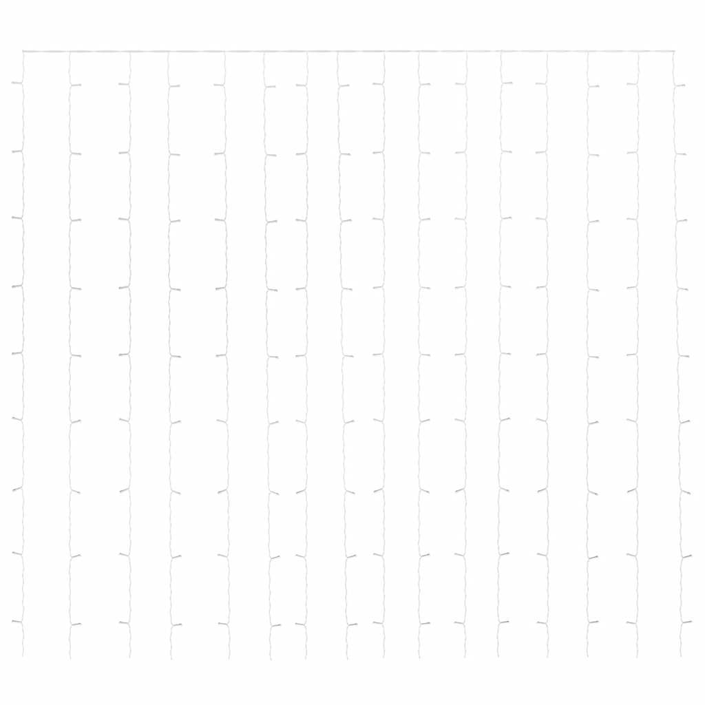 LED-Lichtervorhang 3x3 m 300 LED Kaltweiß 8 Funktionen