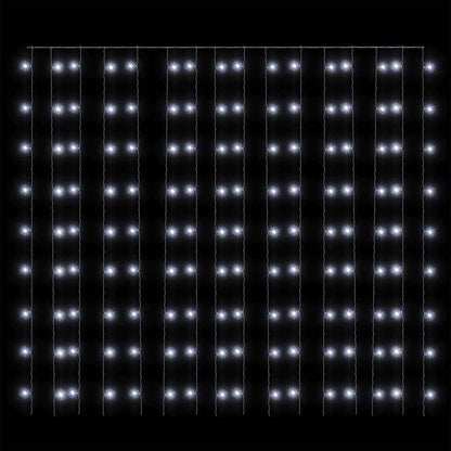LED-Lichtervorhang 3x3 m 300 LED Kaltweiß 8 Funktionen