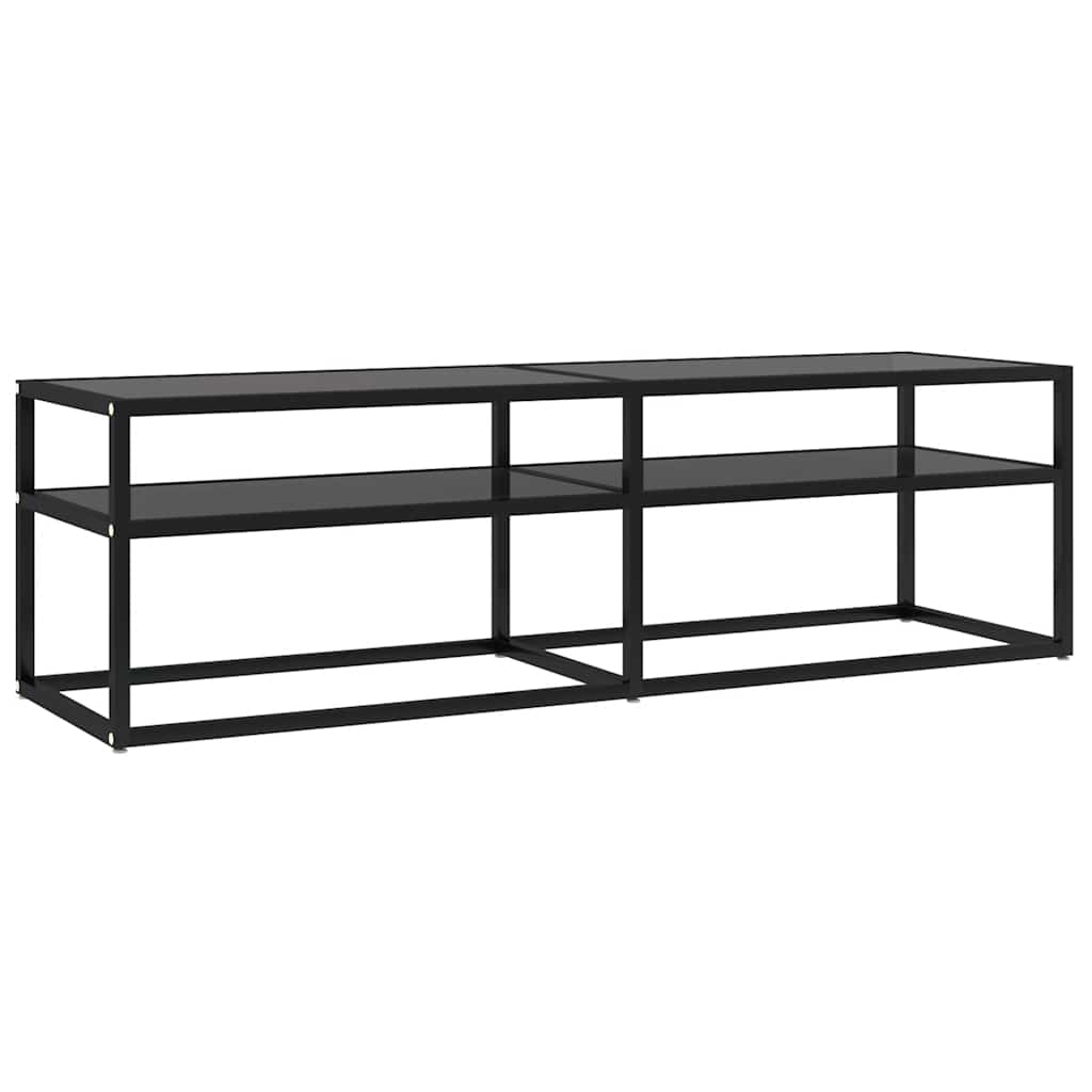 TV-Schrank Schwarz 140x40x40,5 cm Hartglas